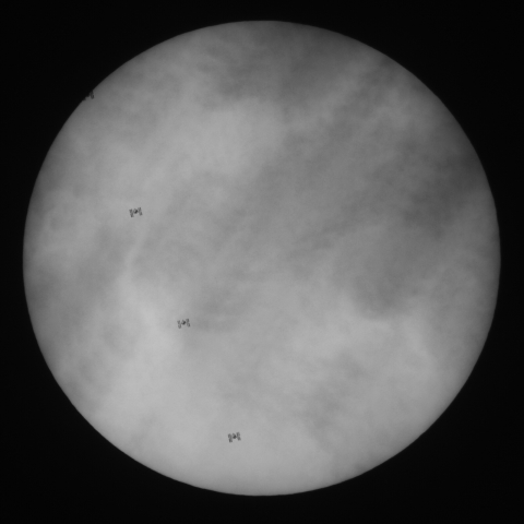 2016年7月2日13時55分、国際宇宙ステーション日面通過＠石川県加賀市