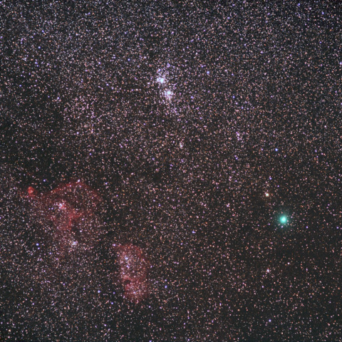 10日晩、ハート星雲、二重星団と103P