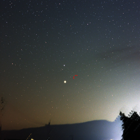 7日早朝の池谷・村上彗星