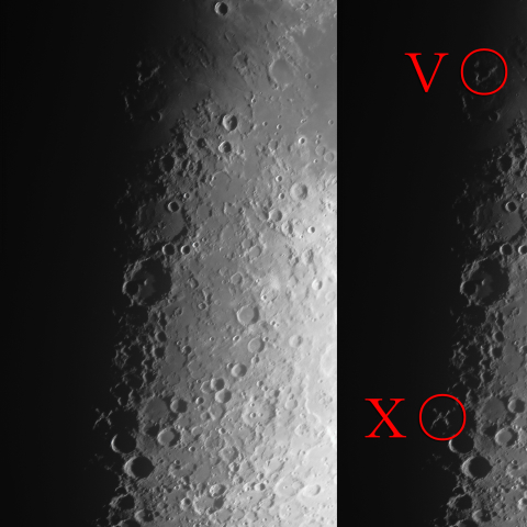 3/5月面エックス（と月面V）