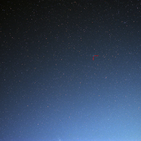 16日深夜のハートレー彗星