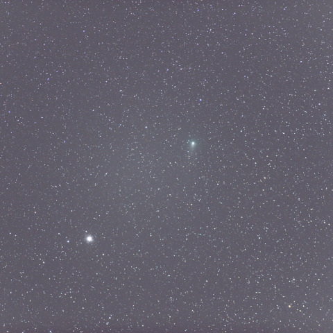 4日晩のガラッド彗星とM15