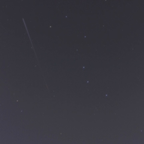 北斗七星に消えるISS