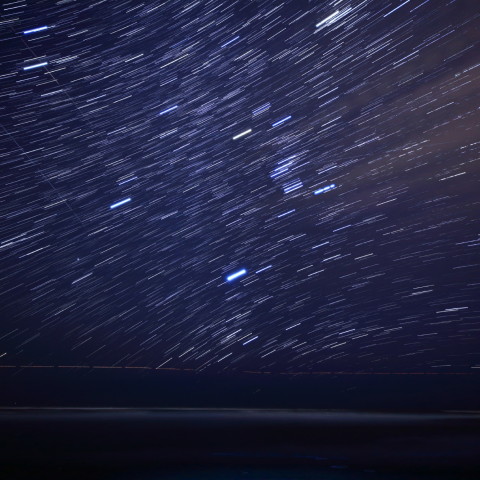 オリオン座と冬の大三角　大津浜