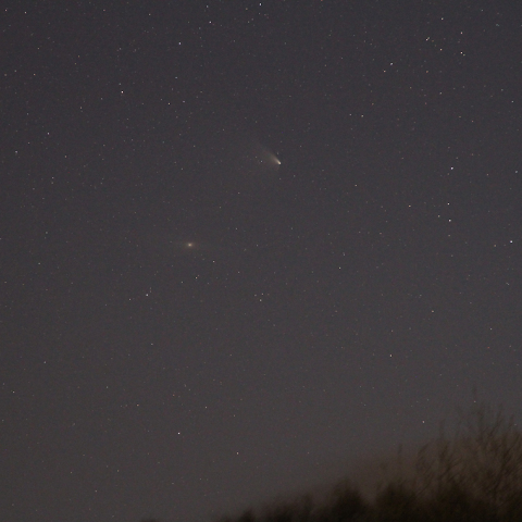 パンスターズ彗星とアンドロメダ大星雲