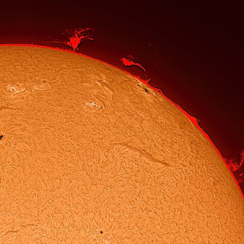 太陽プロミネンス 2024/02/16