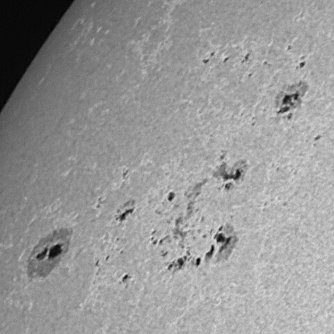 太陽黒点(活動領域13976&13977&13978) 2025/01/30