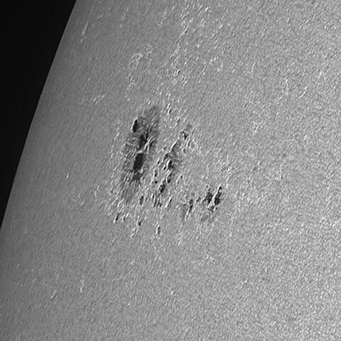 太陽黒点(活動領域14136) 2025/07/10