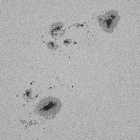 太陽黒点(活動領域14232&14236) 2025/10/02