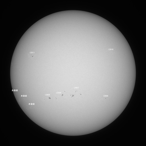 太陽(白色光) 2021/12/19