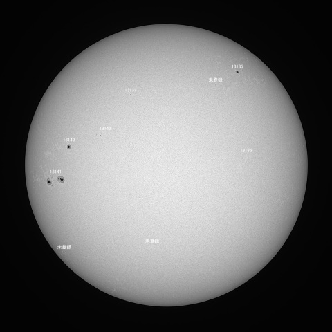太陽(緑色光) 2022/11/07