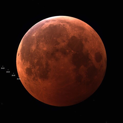 皆既月食中の天王星接近 2022/11/08