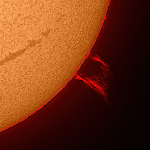 太陽プロミネンス 2022/12/07