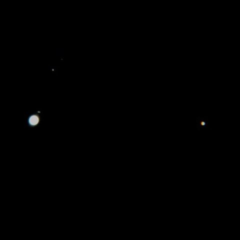 1月7日の火星と木星の接近