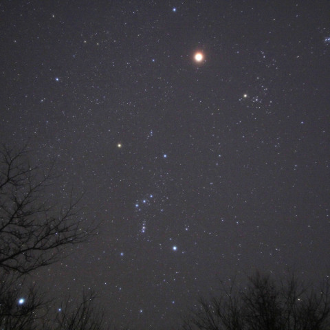 20111210皆既月食とオリオン座