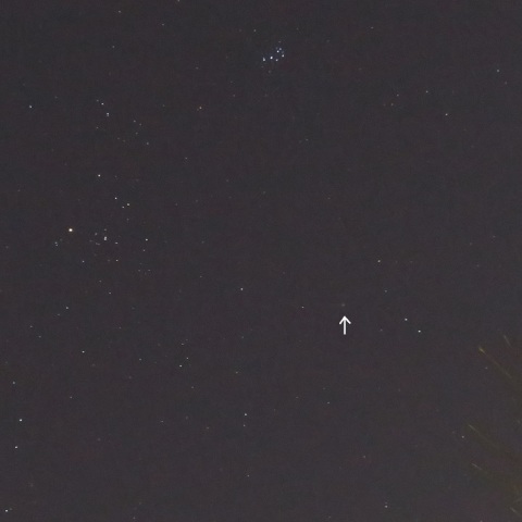 M45とラブジョイ彗星