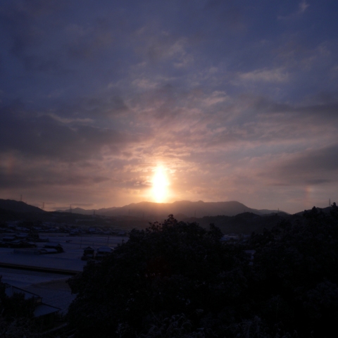 太陽柱と幻日