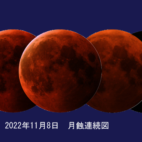 11月8日の月食と地球の影