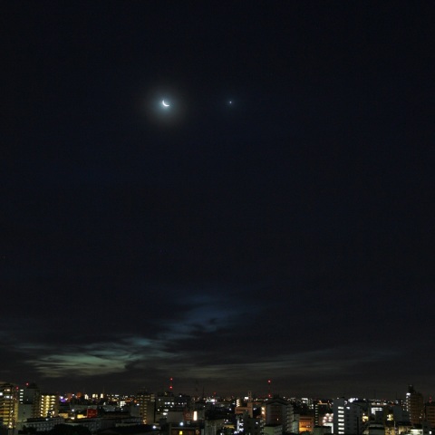 月齢26の月と金星・木星