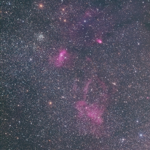 M52付近の散光星雲群