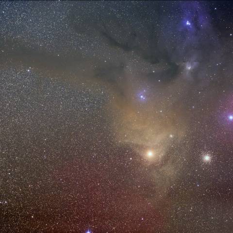 アンタレス付近と、そこから伸びる暗黒星雲