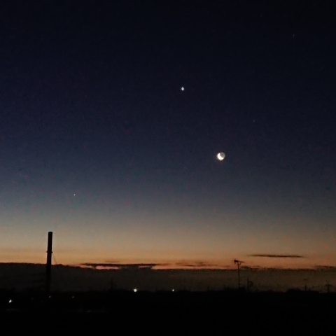 月と金星の接近