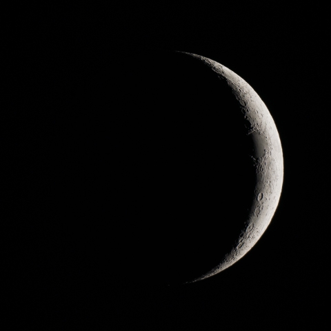 今夜の月（月齢 3.1）