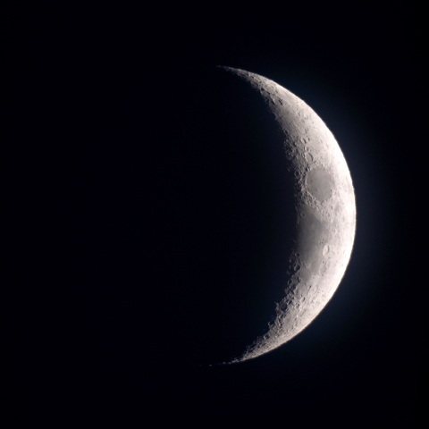 今夜の月（月齢4.1）