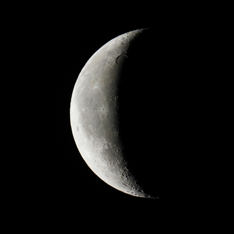 今朝の月（月齢24.6）
