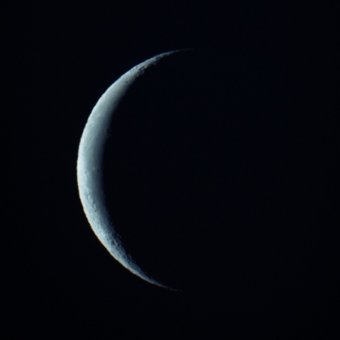 今朝の月（月齢26.6）