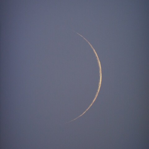 今夜の月（月齢1.6）