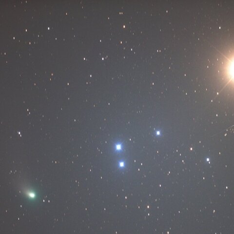 ２月１5日のZTF彗星とアルデバランの接近