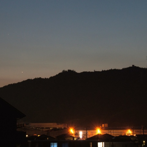 宵の明星と水星の共演