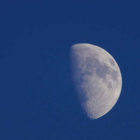 7/17 青空に浮かぶ月