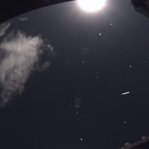 冬の超大三角形とふたご座流星