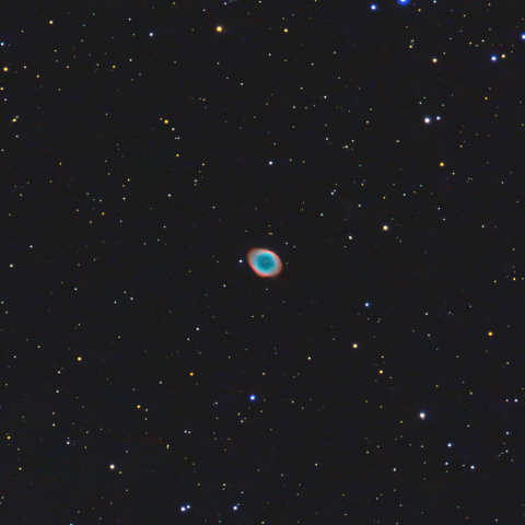 小望遠鏡によるM57