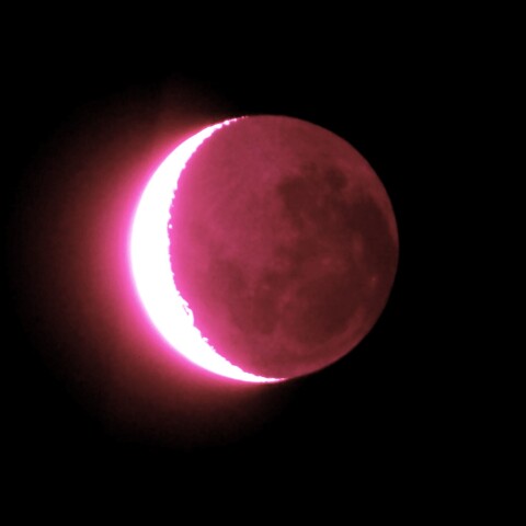 月齢3.1　地球照　  　2024  3/13