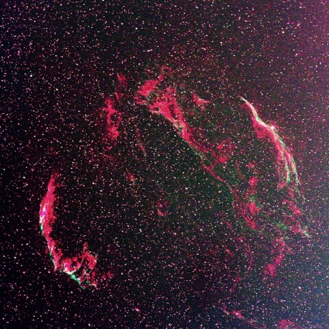 NGC 6992-5,NGC6960 網状星雲 　(はくちょう座)   　2024  12/16