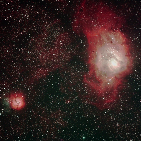 M8  干潟星雲　M20  三裂星雲　 　 2025　7/20