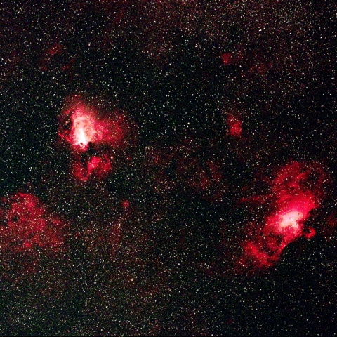 M16   わし星雲　Ｍ17   オメガ星雲　  2026-8-5