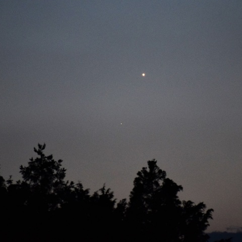金星と水星の接近