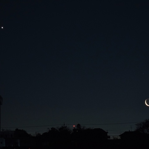 金星，火星，月齢27.1の月