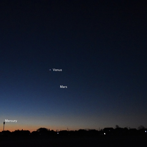 月，金星，火星，水星