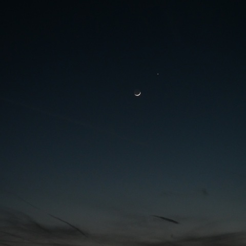 月と金星と木星の接近