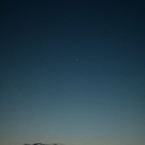 月と金星と木星の接近