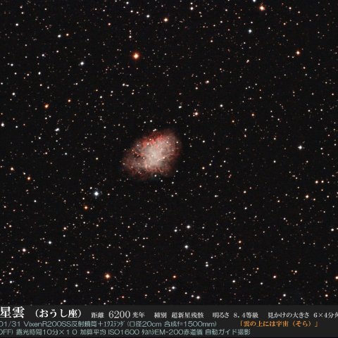 超新星残骸　M1かに星雲