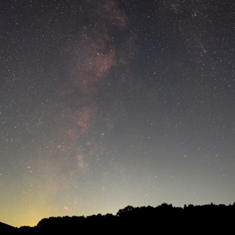 天の川と紫金山・アトラス彗星 (C/2023 A3) (2回目)