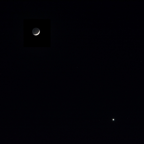 月と金星の接近 (2025/01/04)