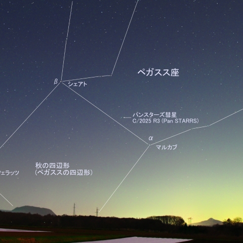 ペガスス座に位置するパンスターズ彗星 C/2025 R3 (PanSTARRS) (2026/04/09)