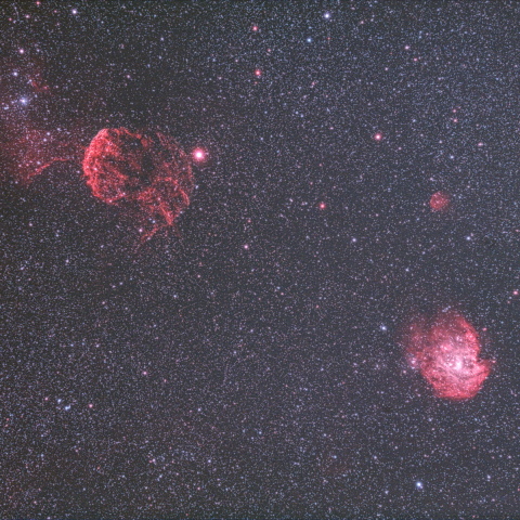 くらげ星雲とモンキー星雲